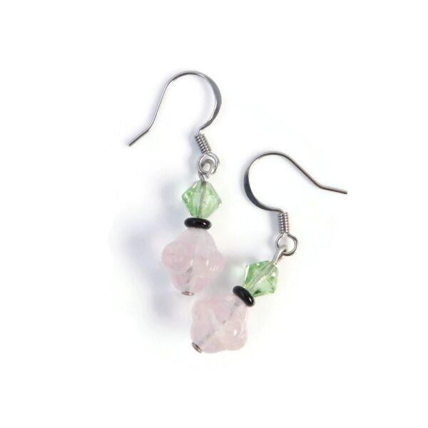 pink drop earrings