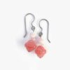 pink glass earrings