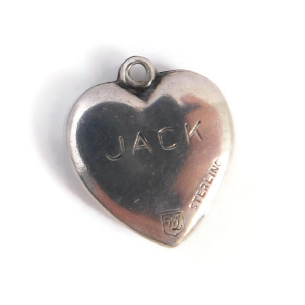 back of pink heart charm