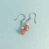 pink lampwork earrings