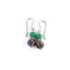 purple and green earrings