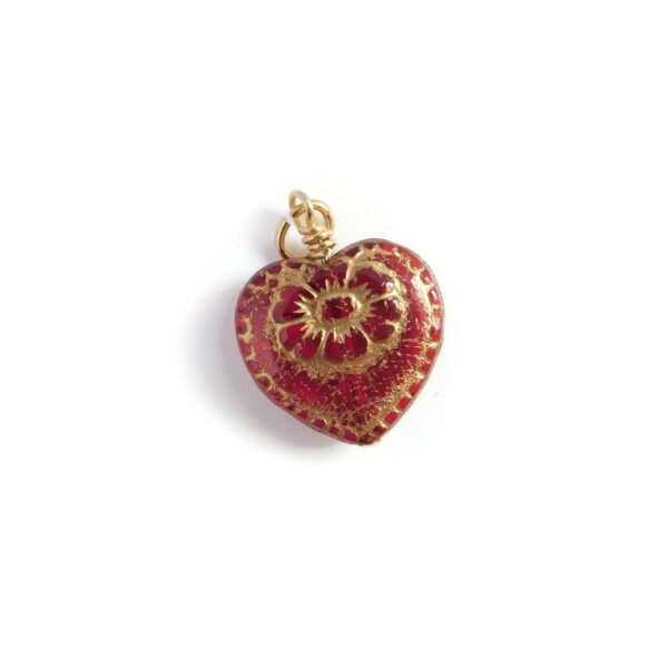 red heart pendant