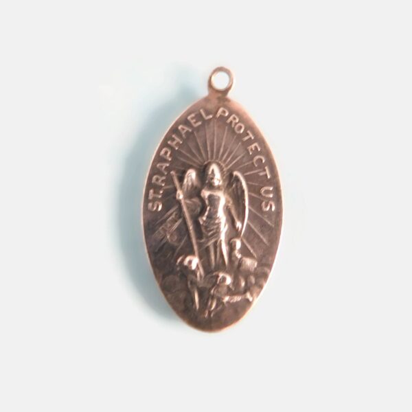 back of religious medal