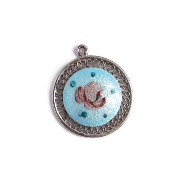 round enamel charm