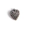 silver puffy heart charm