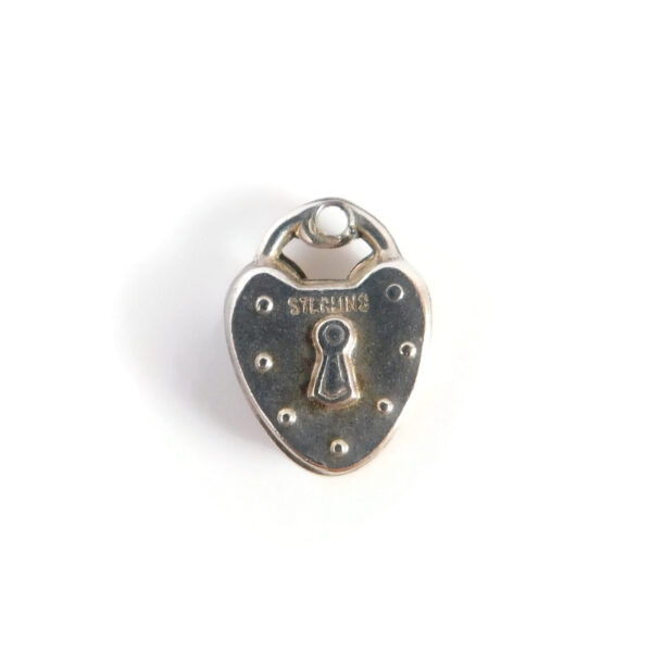 back of small padlock charm